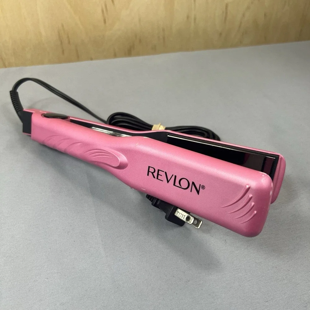 Revlon Titanium Hair Straightener RVST2031 Pink Adjustable Heat Tested